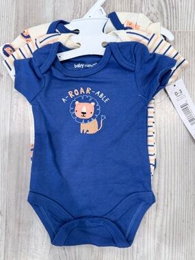 Babyview Navy Blue 'A-ROAR-ABLE' Lion One-Piece Bodysuit